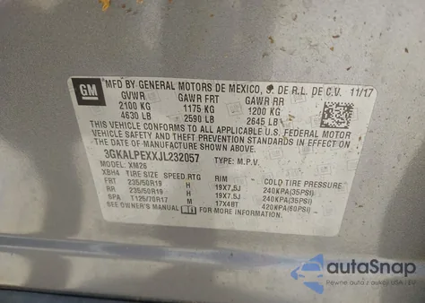 2018 GMC Terrain Slt из США, поврежденный, VIN 3GKALPEXXJL232057